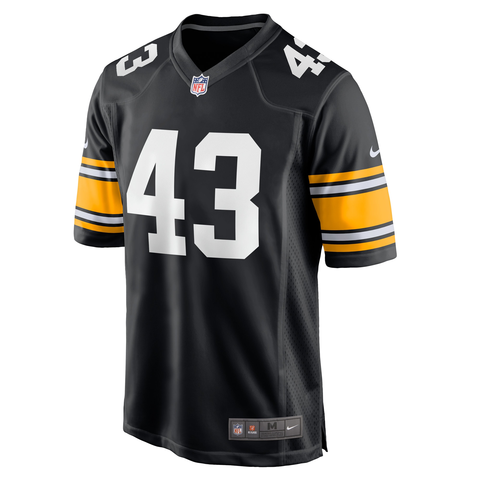Men's Pittsburgh Steelers Troy Polamalu Nike Black Retired Players Game Jersey