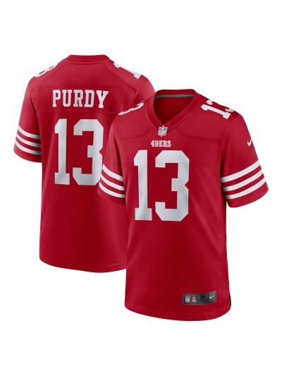 Men's San Francisco 49ers Brock Purdy Nike Scarlet Gamer Jersey 01