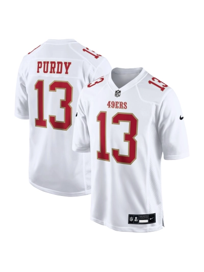 Men's San Francisco 49ers Brock Purdy Nike Tundra White Stylish Game Jersey 01