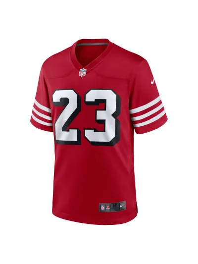 Men's San Francisco 49ers Christian McCaffrey Nike Scarlet Alternate Jersey 02