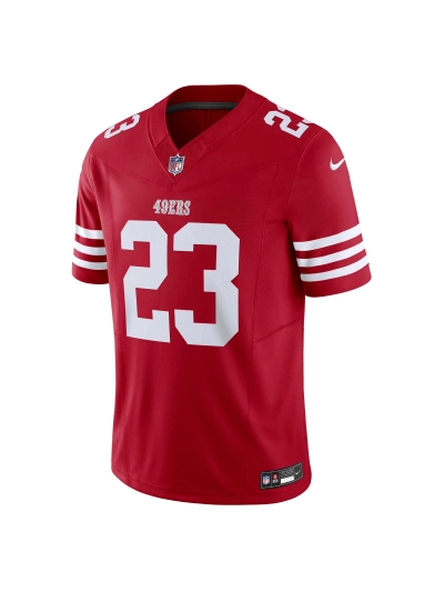 Men's San Francisco 49ers Christian McCaffrey Nike Scarlet Red Super Bowl LVIII Game Jersey 02