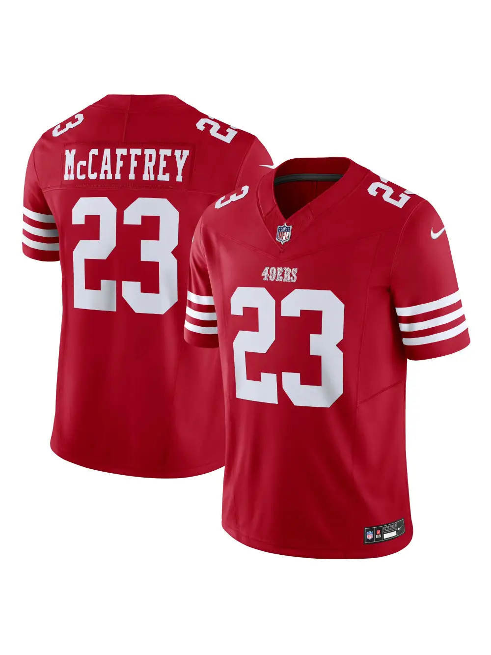 Men's San Francisco 49ers Christian McCaffrey Nike Scarlet Vapor FUSE Limited Jersey