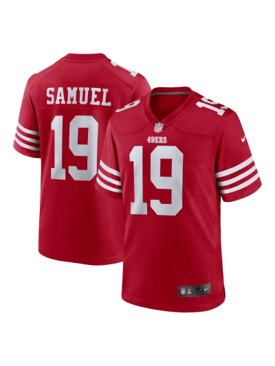 Men's San Francisco 49ers Deebo Samuel Nike Scarlet Players Game Jersey 01