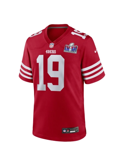 Men's San Francisco 49ers Deebo Samuel Nike Scarlet Super Bowl LVIII Game Jersey 02