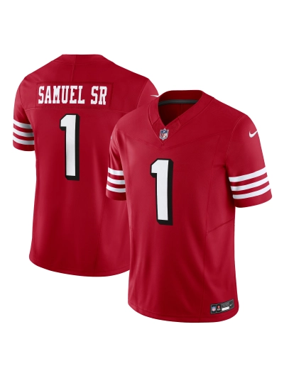 Men's San Francisco 49ers Deebo Samuel Sr Nike Scarlet Alternate Vapor FUSE Limited Jersey 01