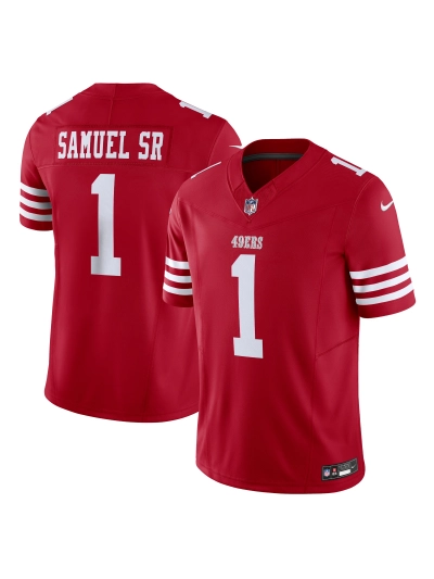 Men's San Francisco 49ers Deebo Samuel Sr Nike Scarlet Vapor FUSE Limited Jersey 01