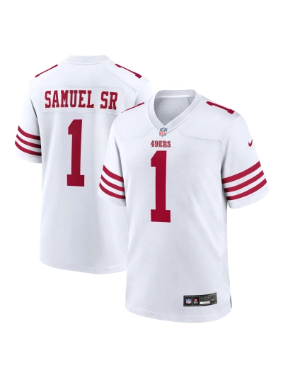 Men's San Francisco 49ers Deebo Samuel Sr Nike White Men's Nike Game Jersey 01