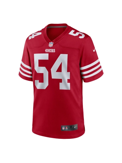 Men's San Francisco 49ers Fred Warner Nike Scarlet Players Game Jersey 02