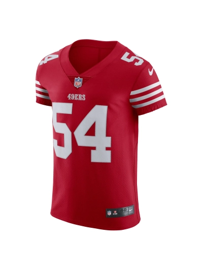 Men's San Francisco 49ers Fred Warner Nike Scarlet Vapor Elite Jersey 02