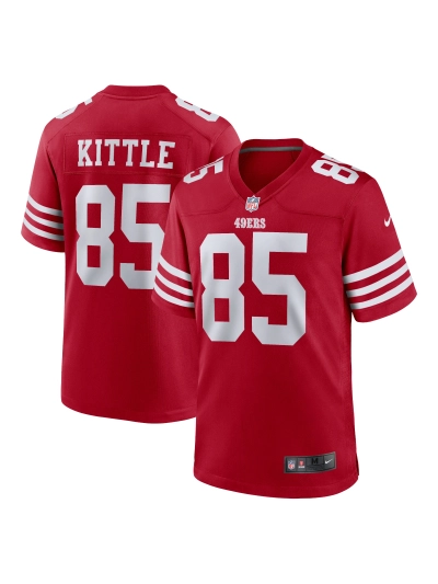 Men's San Francisco 49ers George Kittle Nike Scarlet Players Game Jersey 01