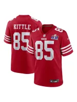 Men's San Francisco 49ers George Kittle Nike Scarlet Super Bowl LVIII Game Jersey