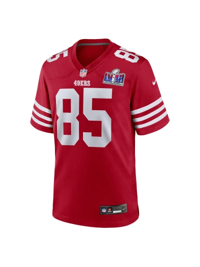 Men's San Francisco 49ers George Kittle Nike Scarlet Super Bowl LVIII Game Jersey 02