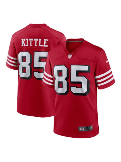 Men's San Francisco 49ers George Kittle Nike Scarlet Alternate Jersey 01