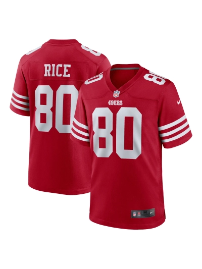Men's San Francisco 49ers Jerry Rice Nike Scarlet Red Retired Team Player Game Jersey 01