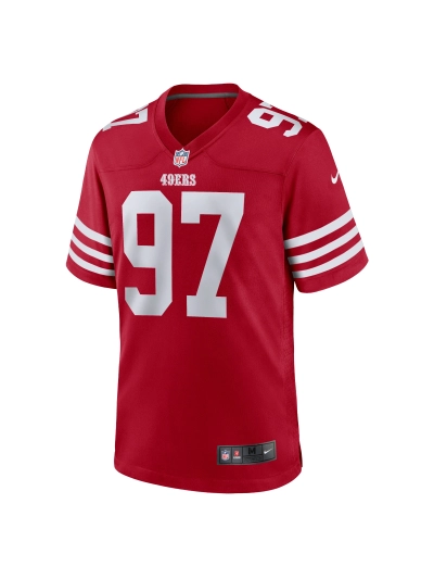 Men's San Francisco 49ers Nick Bosa Nike Scarlet Players Game Jersey 02