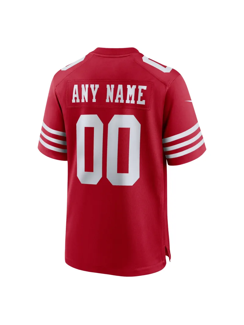 Men's San Francisco 49ers Nike Scarlet Custom Jersey