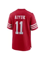 Men's San Francisco 49ers Brandon Aiyuk Nike Scarlet Team Player Game Jersey