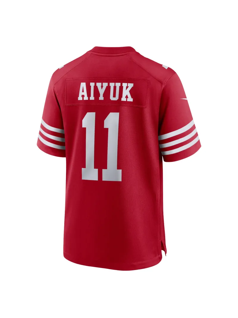 Men's San Francisco 49ers Brandon Aiyuk Nike Scarlet Team Player Game Jersey