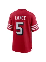 Men's San Francisco 49ers Trey Lance Nike Scarlet Alternate Game Jersey
