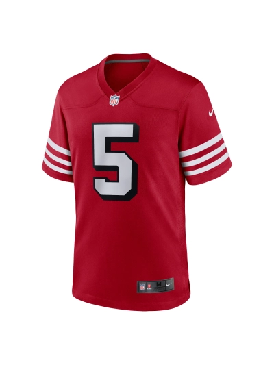 Men's San Francisco 49ers Trey Lance Nike Scarlet Alternate Game Jersey 02