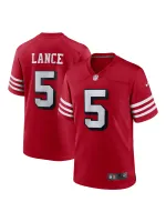 Men's San Francisco 49ers Trey Lance Nike Scarlet Alternate Game Jersey