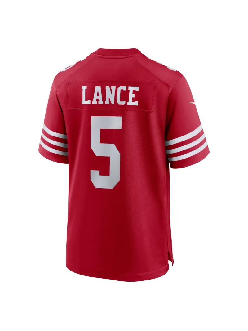 Men's San Francisco 49ers Trey Lance Nike Scarlet Game Jersey
