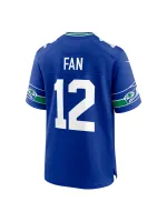 Men's Seattle Seahawks 12's Nike Royal Retro Players Game Jersey