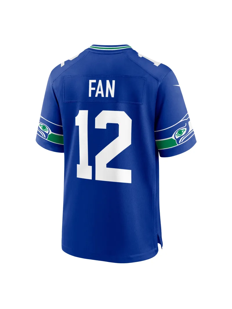 Men's Seattle Seahawks 12's Nike Royal Retro Players Game Jersey