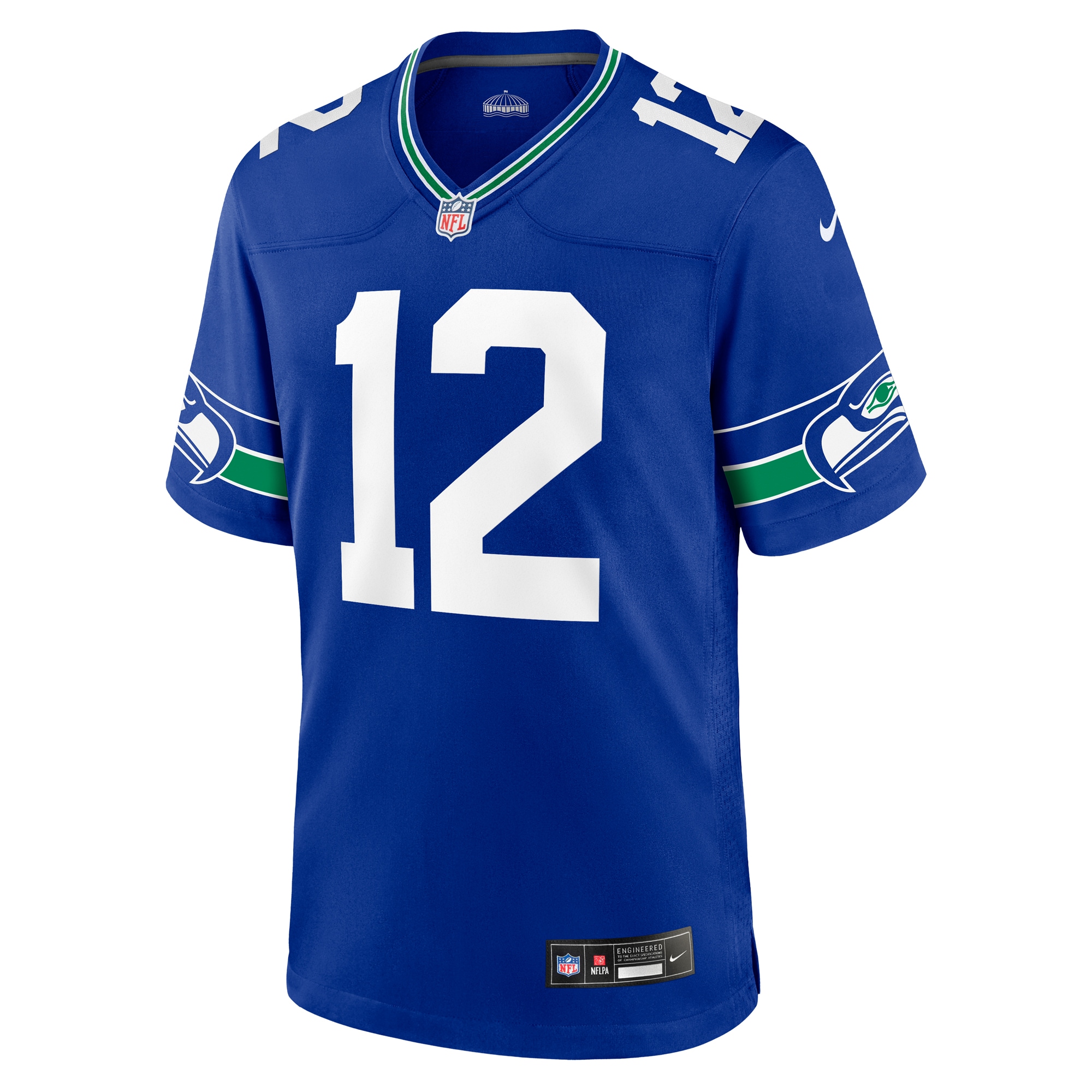Men's Seattle Seahawks 12's Nike Royal Retro Players Game Jersey
