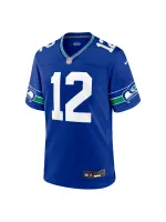 Men's Seattle Seahawks 12's Nike Royal Retro Players Game Jersey