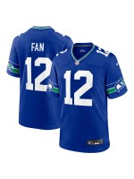 Men's Seattle Seahawks 12's Nike Royal Retro Players Game Jersey