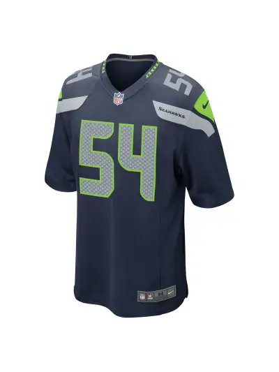 Men's Seattle Seahawks Bobby Wagner Nike Collegiate Navy Game Jersey 02