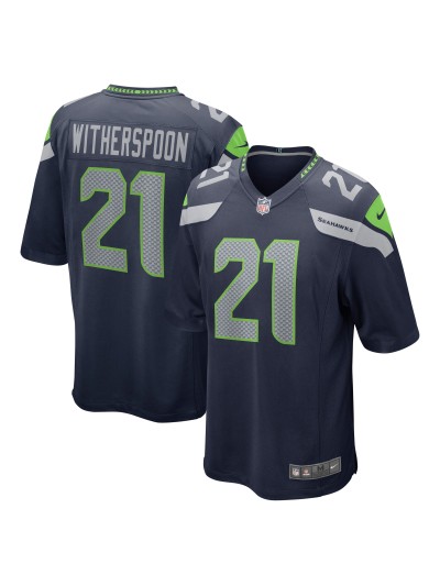 Men's Seattle Seahawks Devon Witherspoon Nike College Navy 2023 NFL Draft First Round Game Jersey 01