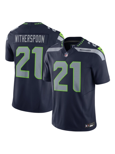 Men's Seattle Seahawks Devon Witherspoon Nike Navy Vapor FUSE Limited Jersey 01