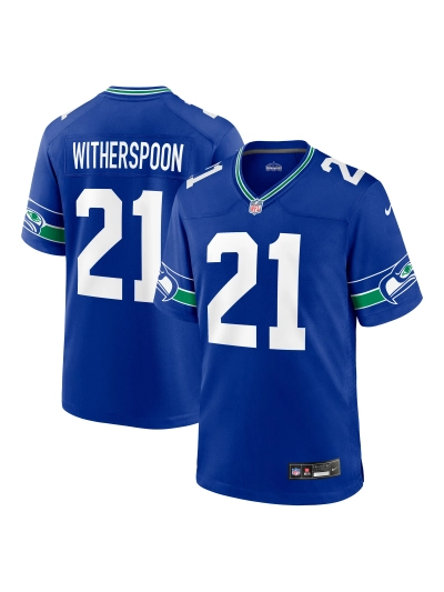 Men's Seattle Seahawks Devon Witherspoon Nike Royals Retro Players Game Jersey 01