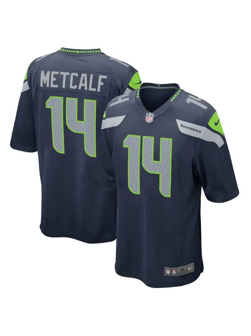 Men's Seattle Seahawks DK Metcalf Nike College Navy Game Jersey