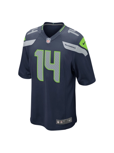 Men's Seattle Seahawks DK Metcalf Nike College Navy Game Team Jersey 02