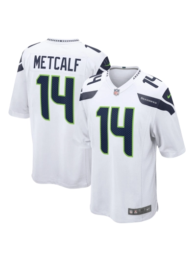 Men's Seattle Seahawks DK Metcalf Nike White Game Jersey 01