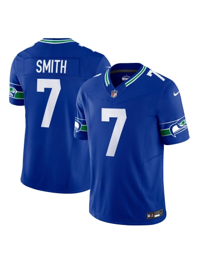 Men's Seattle Seahawks Geno Smith Nike Royal Alternate Vapor FUSE Limited Jersey 01