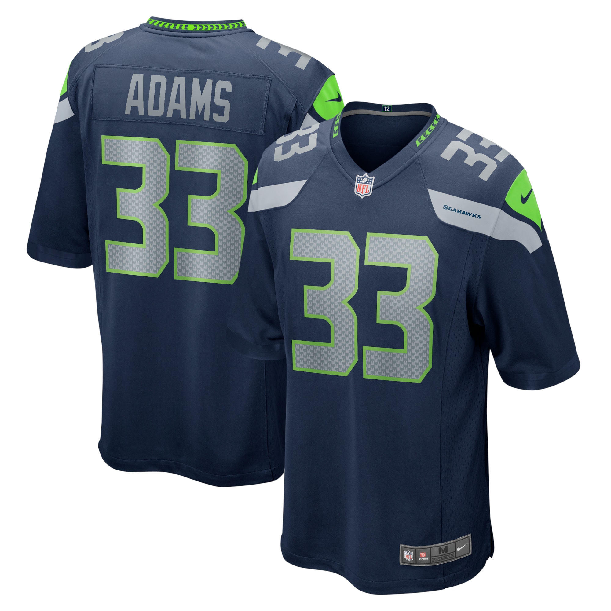 Men's Seattle Seahawks Jamal Adams Nike Collegiate Navy Game Team Jersey