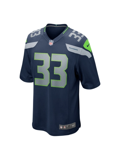 Men's Seattle Seahawks Jamal Adams Nike Collegiate Navy Game Team Jersey 02