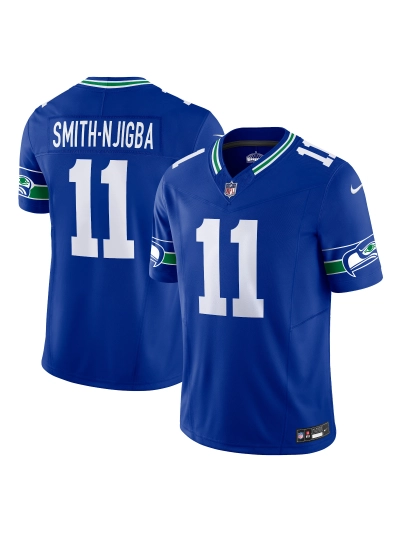 Men's Seattle Seahawks Jaxon Smith-Njigba Nike Royal Alternate Vapor FUSE Limited Jersey 01