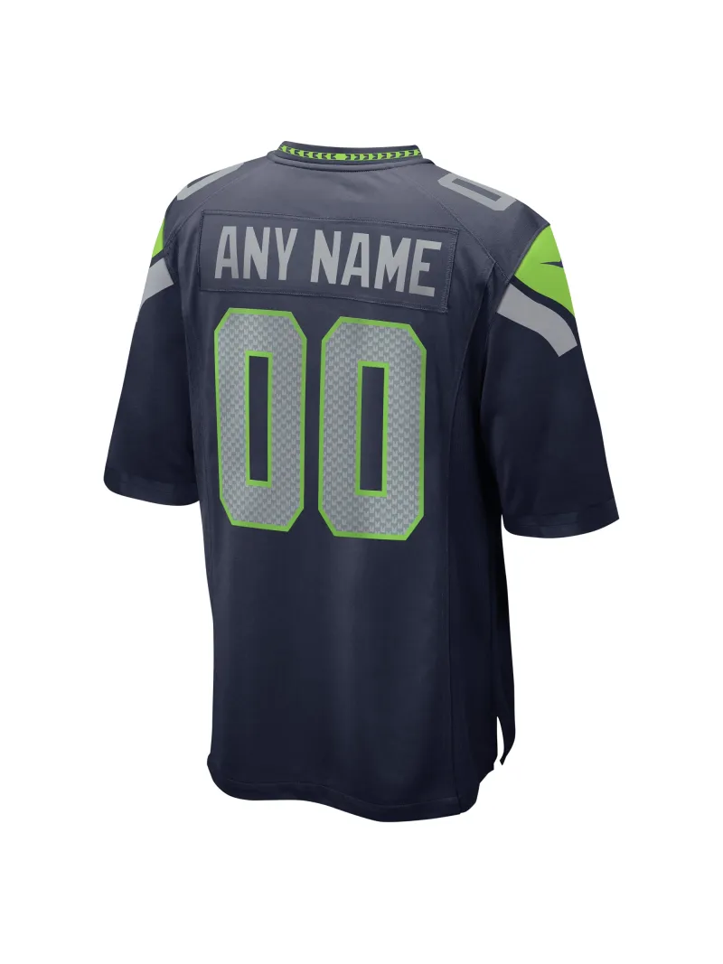Men's Seattle Seahawks Nike College Navy Custom Game Jersey