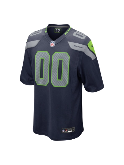 Men's Seattle Seahawks Nike College Navy Custom Game Jersey 02