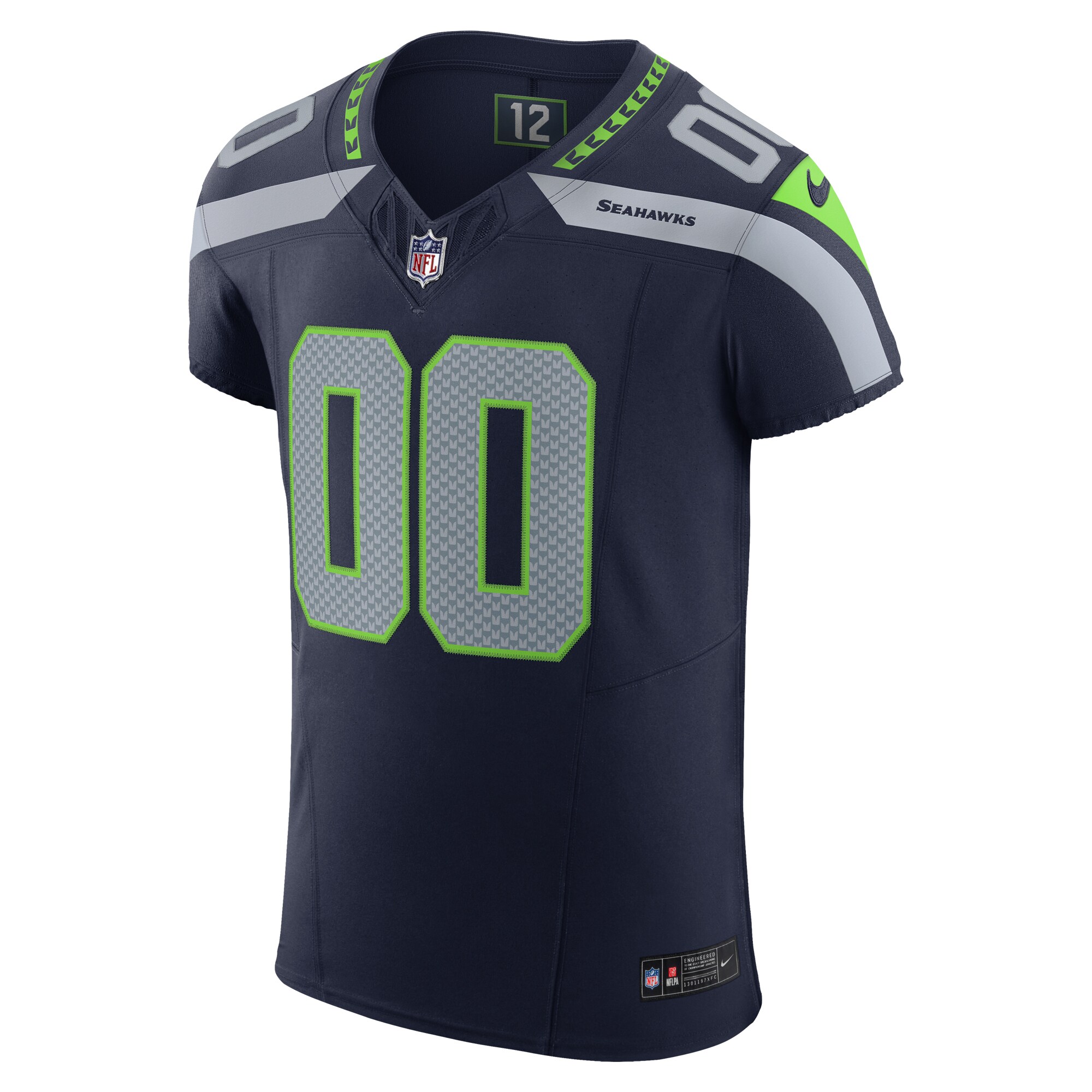 Men's Seattle Seahawks Nike College Navy Vapor FUSE Elite Custom Jersey