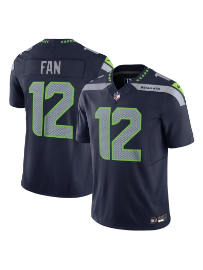Men's Seattle Seahawks No. 12 Nike Navy Vapor FUSE Limited Jersey 01