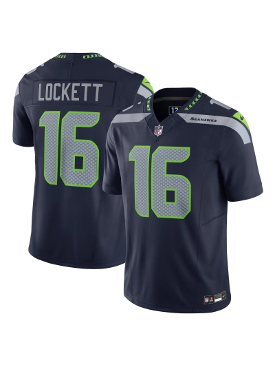 Men's Seattle Seahawks Tyler Lockett Nike Navy Vapor FUSE Limited Jersey 01