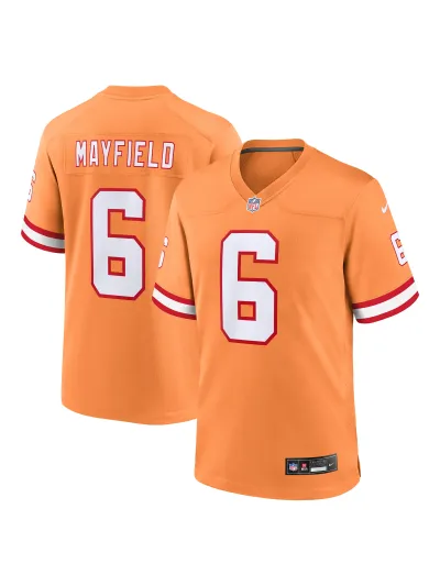 Men's Tampa Bay Buccaneers Baker Mayfield Nike Orange Retro Game Jersey 01