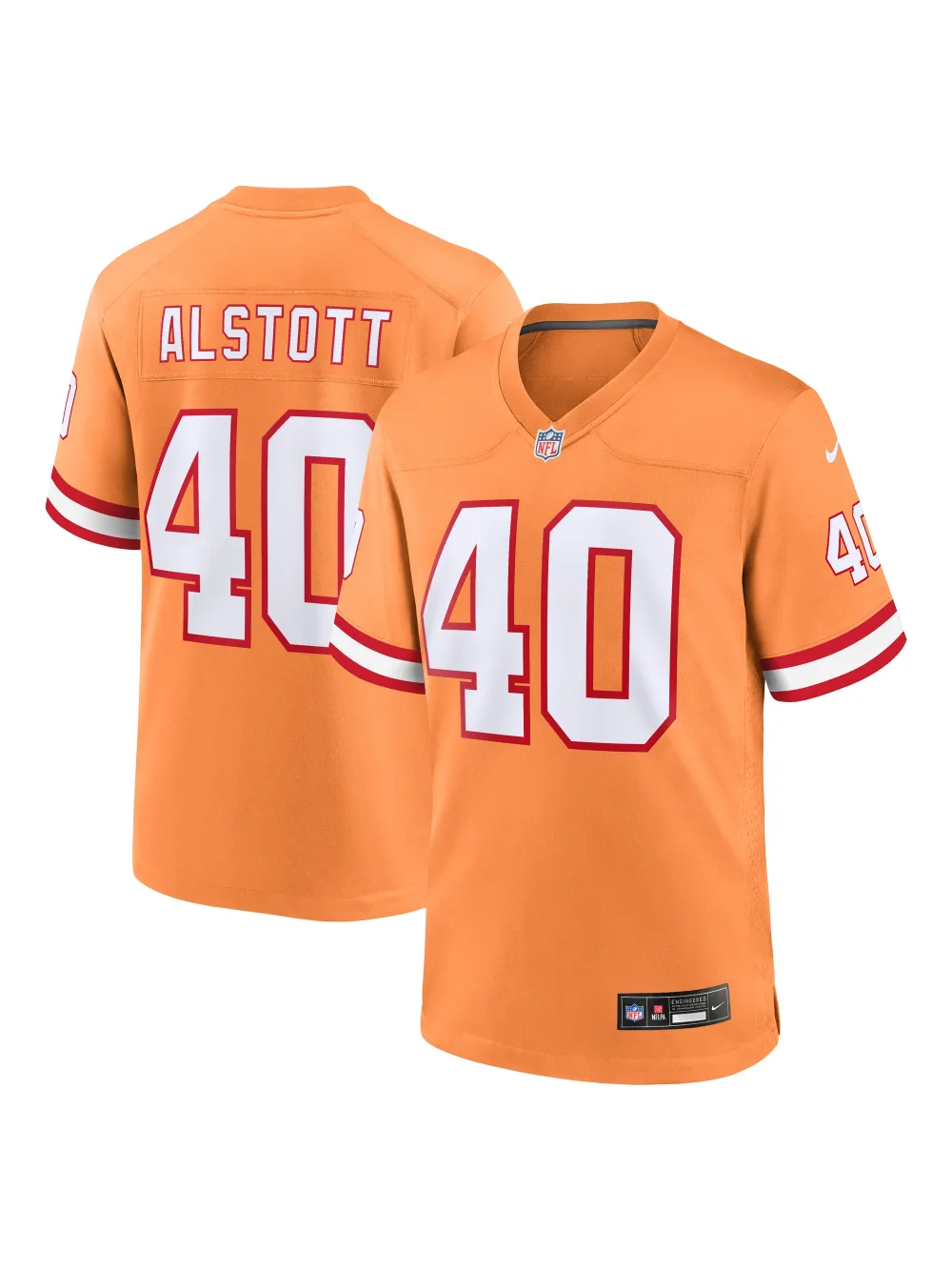 Men's Tampa Bay Buccaneers Mike Alstott Nike Orange Retro Game Jersey