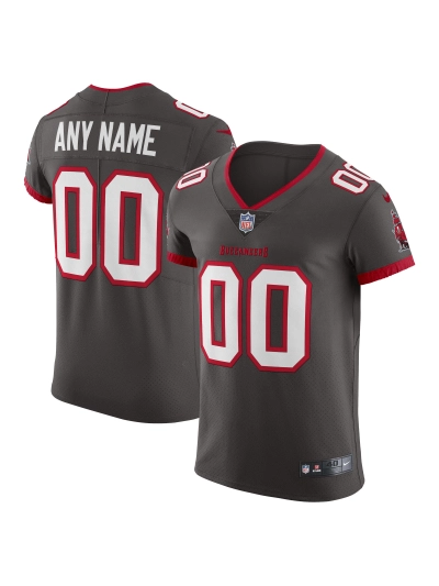 Men's Tampa Bay Buccaneers Nike Pewter Vapor Untouchable Elite Custom Alternate Jersey 01